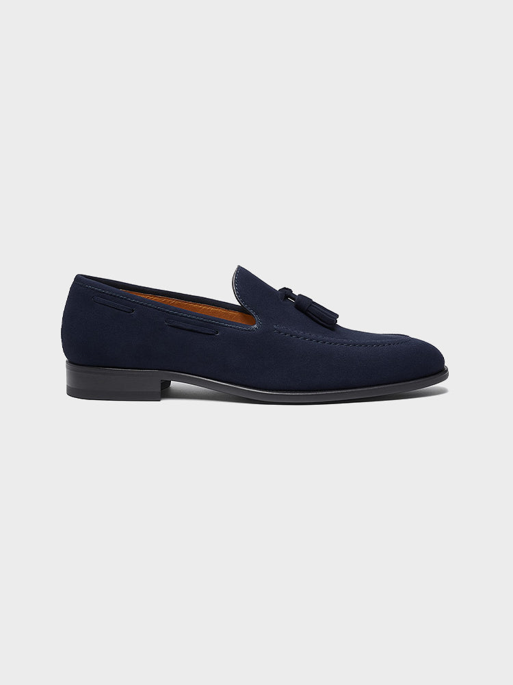 Suede tassel loafers