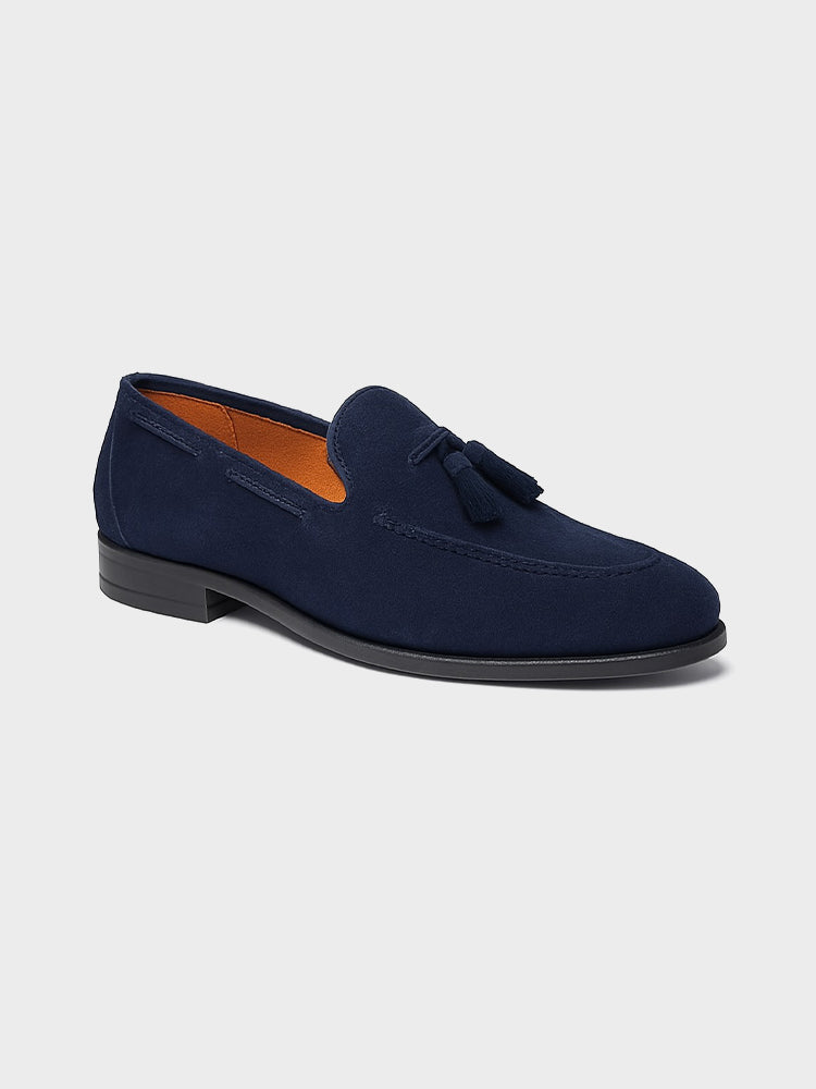 Suede tassel loafers