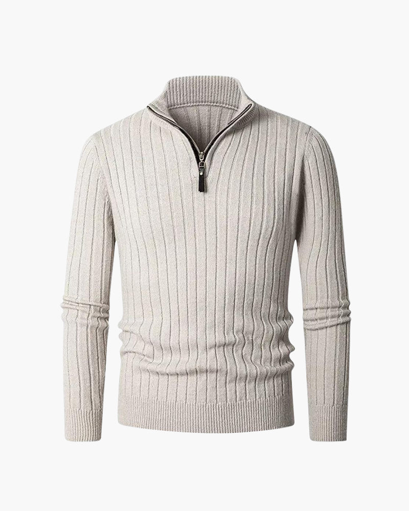 ZERMATT Mock Neck Half-Zip Sweater