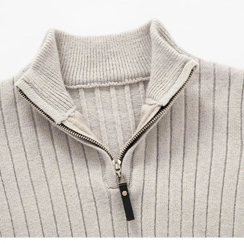 ZERMATT Mock Neck Half-Zip Sweater