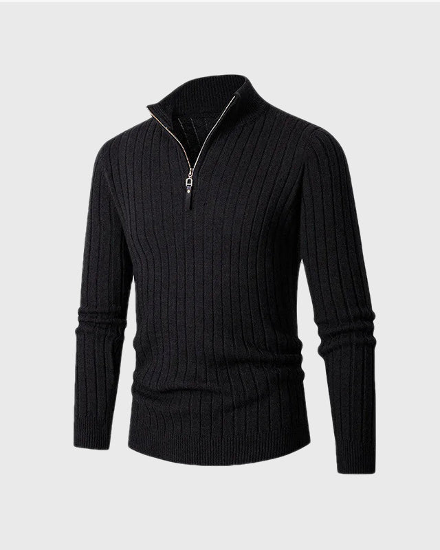 ZERMATT Mock Neck Half-Zip Sweater