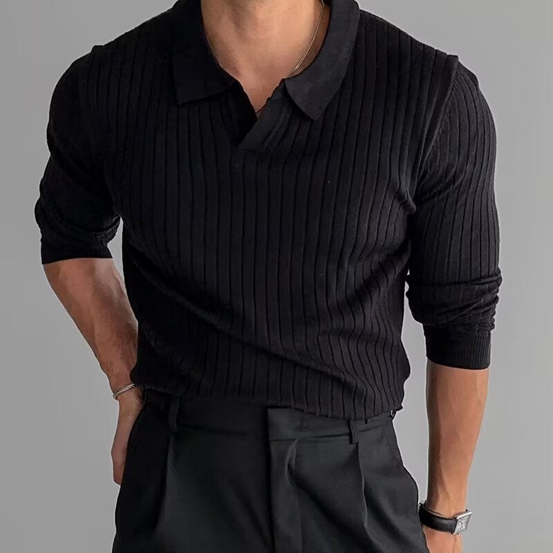 V-neck polo shirt SUWON