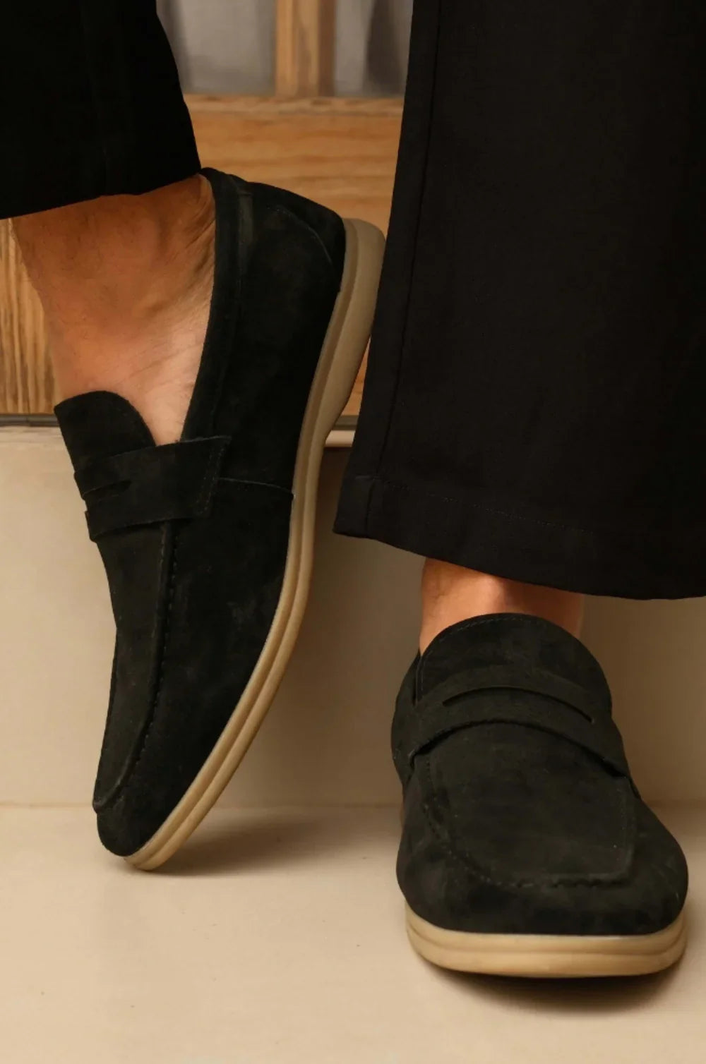ATHENS Suede Leather Loafers