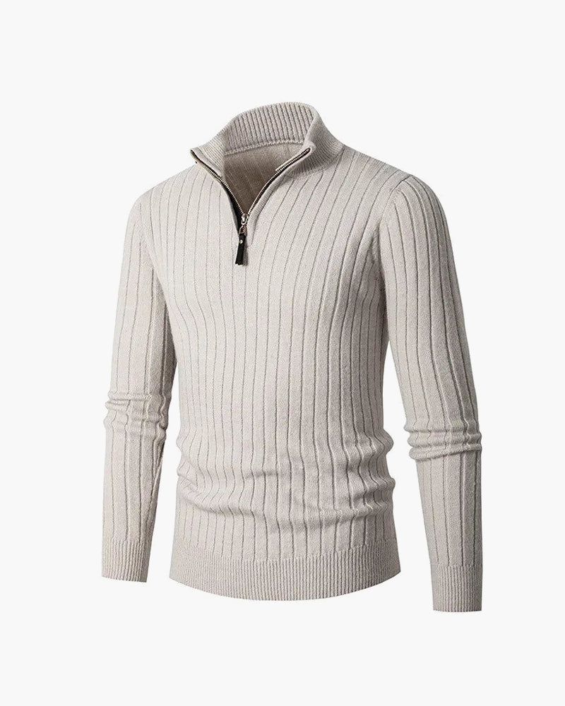 ZERMATT Mock Neck Half-Zip Sweater