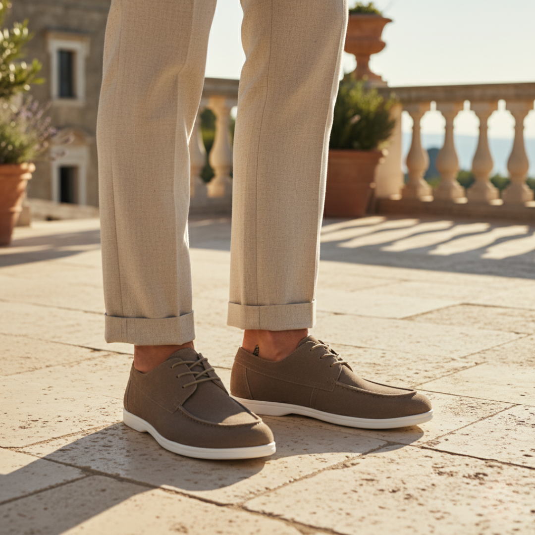 Premium suede lace-up shoes