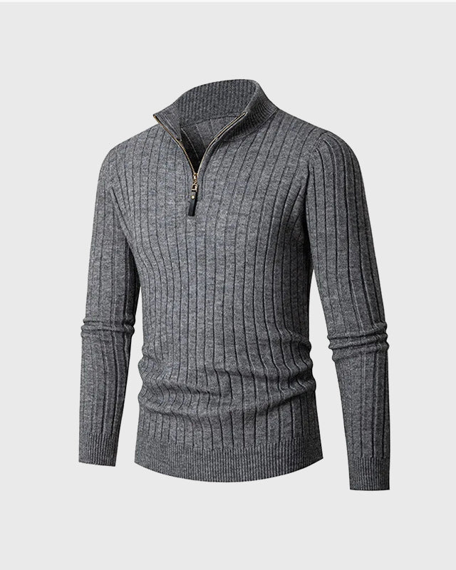 ZERMATT Mock Neck Half-Zip Sweater